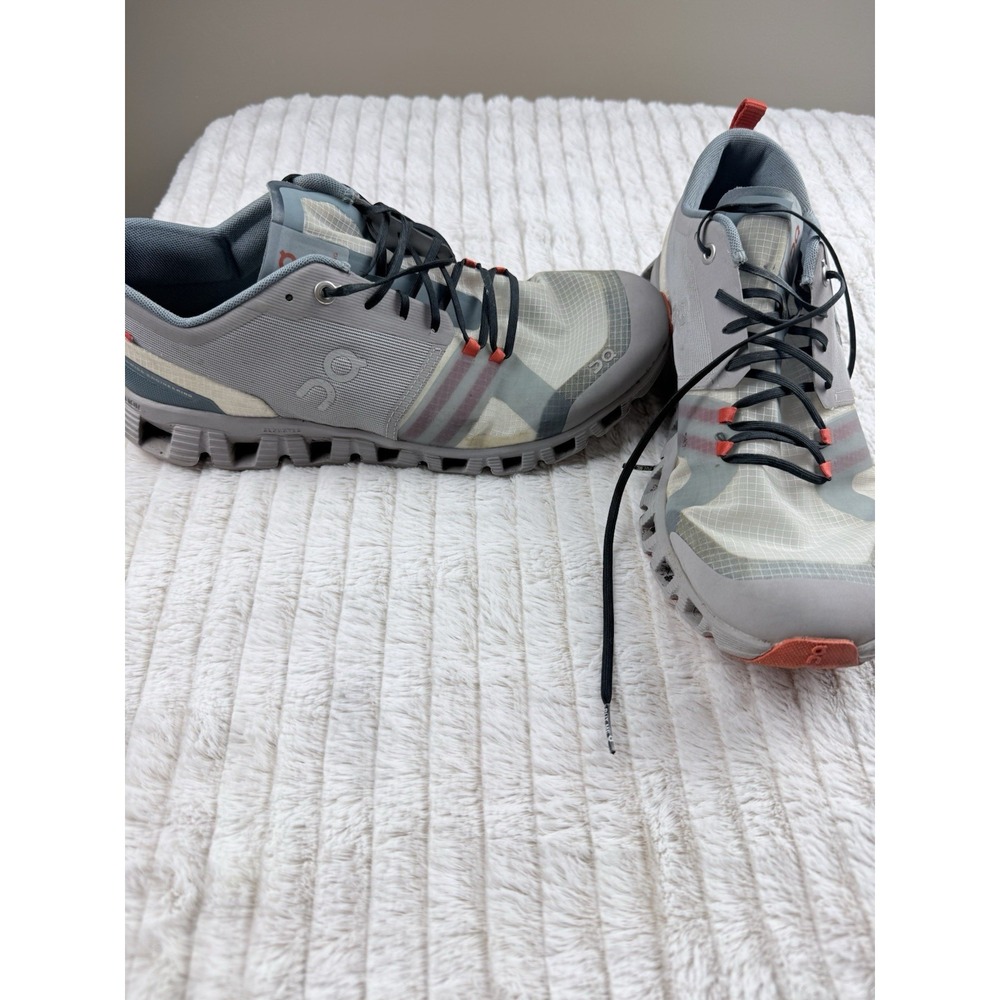 On Cloud Shoes X Shift Men's Size 8.5 Gray Alloy Red Running Hiking Sneakers - Picture 8 of 16